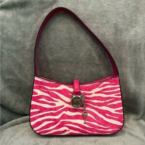 Michael Kors Pink and White Zebra Shoulder Bag